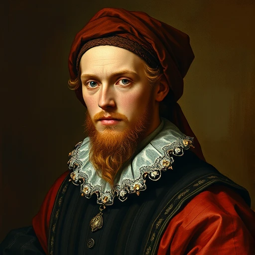 Renaissance Porträt im Stil vo Hans Holbein